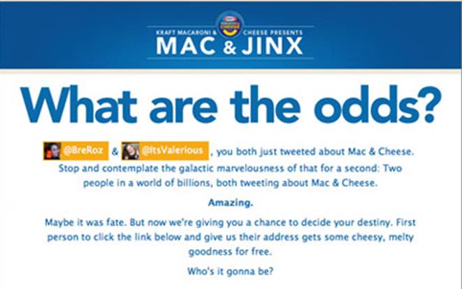 Mac & Cheese把推文变成广告