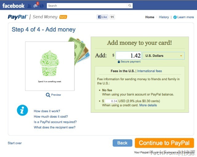 支付巨头Paypal 推Facebook应用 Send Money,打造社交网络版P2P货币支付