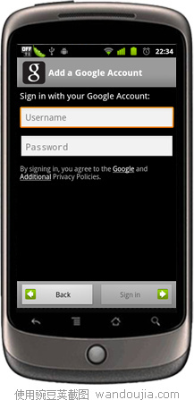 向导中的返回出现在屏幕左下角